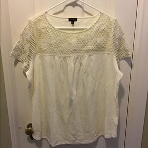 Talbots crochet tee 1x